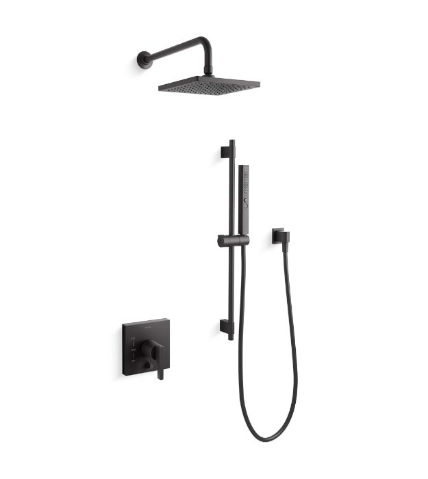 Kohler Honesty 2-Way Shower kit K-26273-Y, 2.5 gpm 5 Kohler Honesty Matte Black Shower Kit K-26273-Y-BL