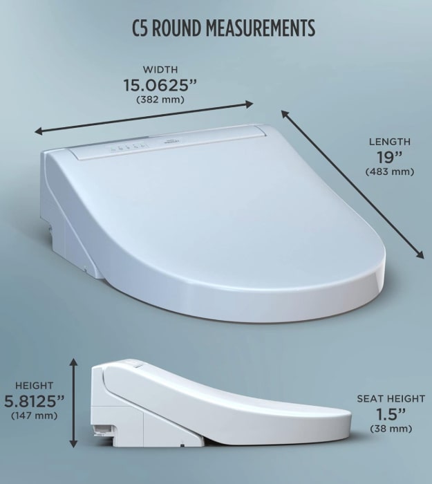 TOTO SW3083 WASHLET C5 Round Bidet Seat 11 TOTO SW3083 WASHLET C5 Round Bidet Seat - Image 6