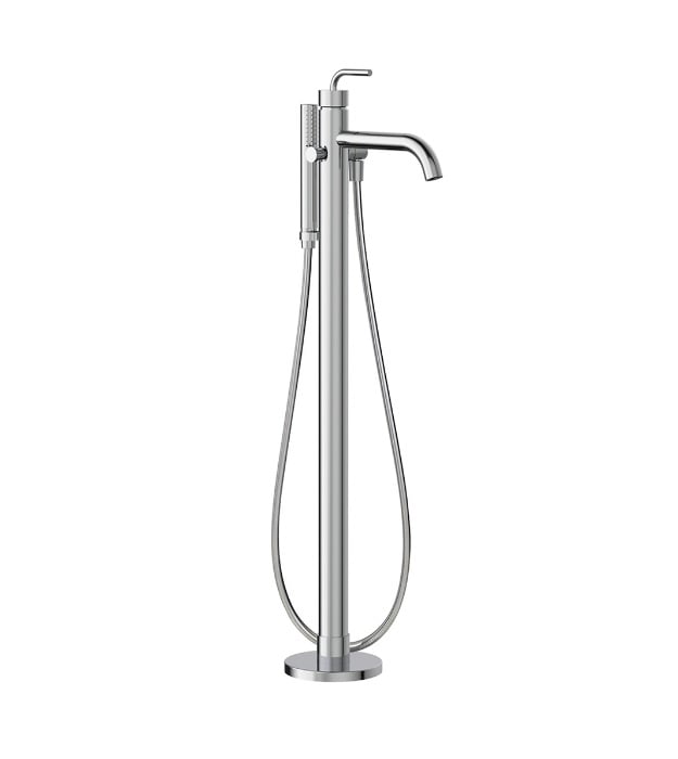 Aquabrass MB2 Floormount Tub Filler MB284 14 Aquabrass MB2 Floormount Tub Filler With Handshower MB284
