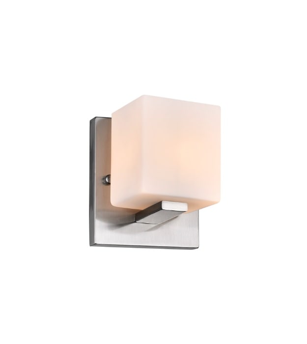 Cristini 1 Light Satin Nickel Bathroom Sconce 5442W6SN 2 Cristini 1 Light Satin Nickel Bathroom Sconce 5442W6SN