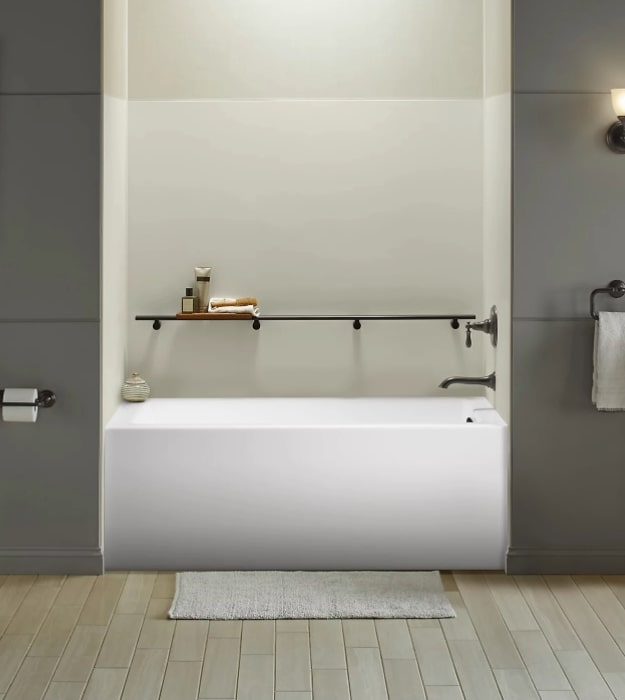 Kohler Underscore 60"X32" Alcove Bathtub K-1957-LA-7 8 Kohler Underscore 60"X32" Alcove Bathtub K-1957-LA-7 - Image 3