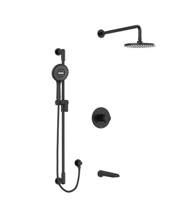 Riobel Parabola KIT1345 3-Way Shower Kit TKIT1345P 8 Riobel Parabola KIT1345 3-Way chrome brushed gold polished black