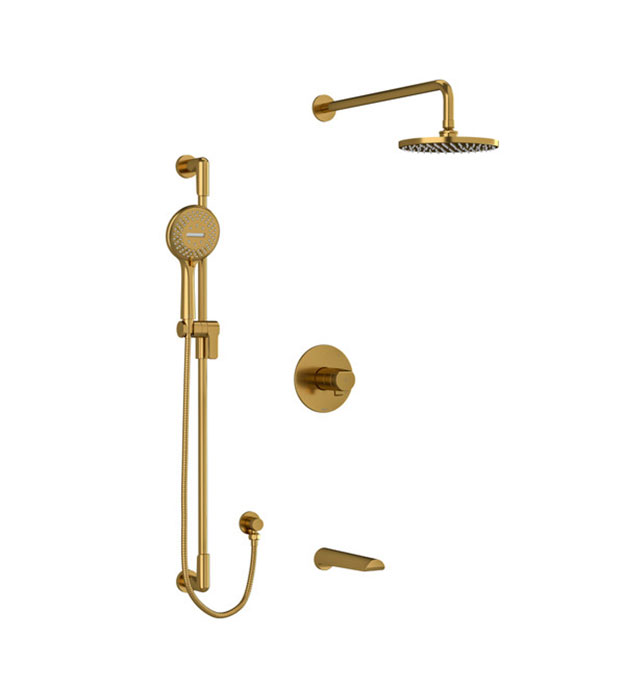 Riobel Parabola KIT1345 3-Way Shower Kit TKIT1345P 7 Riobel Parabola KIT1345 3-Way chrome brushed gold