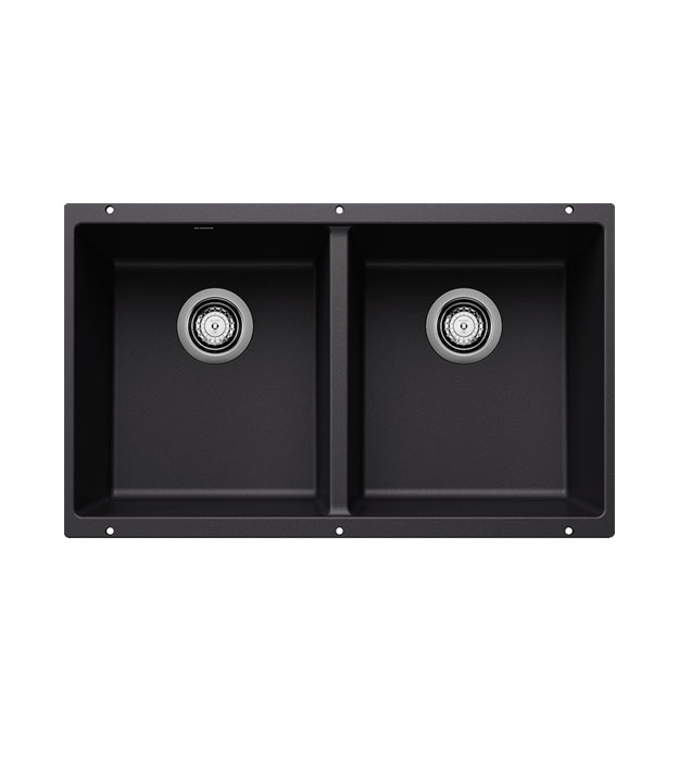 Blanco Precis U 2 Double Bowl Undermount Kitchen Sink 5 Blanco Precis U 2