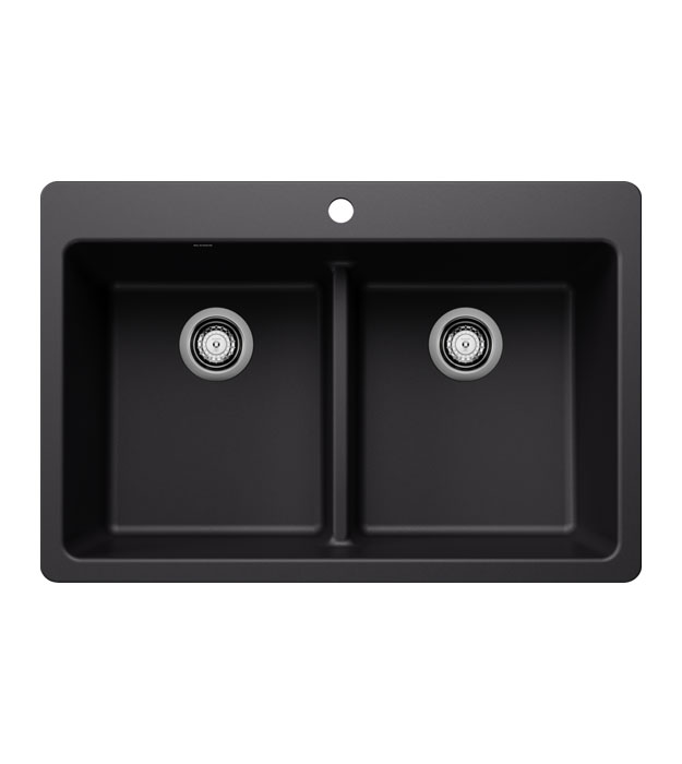 Blanco LIVEN 33 Double Low Divide Silgranit Kitchen Sink 5 Blanco LIVEN 33