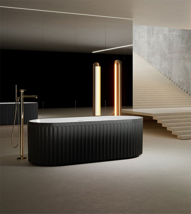 Bagno Italia Maestro- 59" / 67" Ombre Black Bathtub 7 Bagno Italia Maestro- 59" / 67" Ombre Black Bathtub