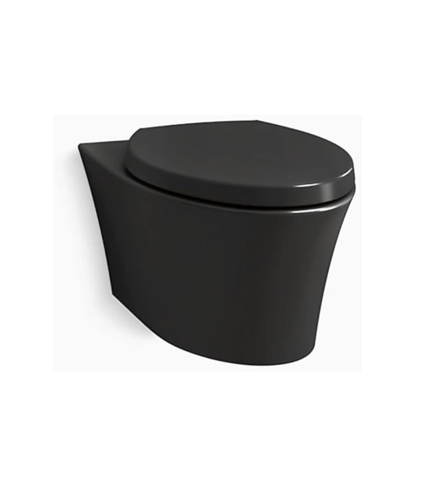 Kohler Veil Black Wall Hung Toilet K-31539-7 3 Kohler Veil Black Wall Hung Toilet K-31539-7