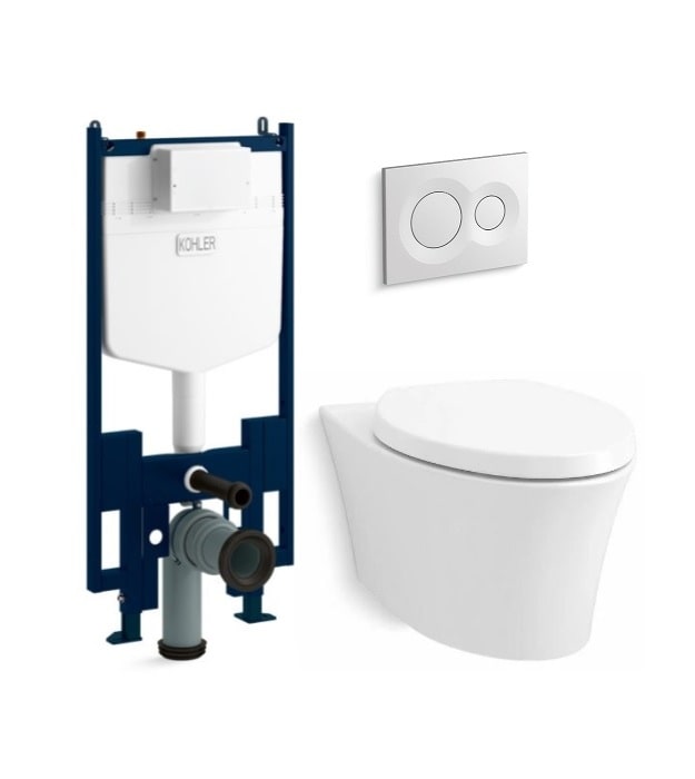 Kohler Veil Wall Hung Toilet Complete Set - White 3 Kohler Veil Wall Hung Toilet Complete Set - White