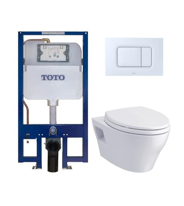 TOTO CWT428CMFG#WH EP Wall-Hung Toilet Kit 4 TOTO CWT428CMFG#WH EP Wall-Hung Toilet Kit