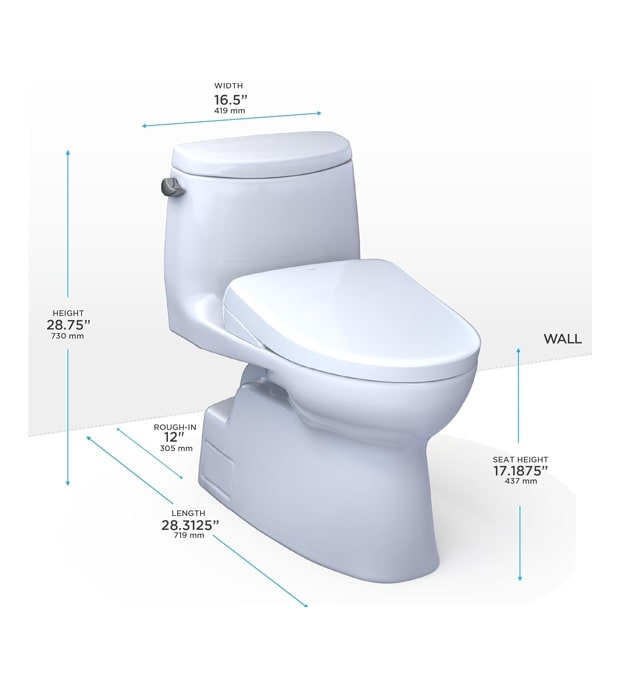 TOTO Carlyle II WASHLET+ S7A One-Piece Toilet MW6144736CEFGA#01 14 TOTO Carlyle II WASHLET+ S7A One-Piece Toilet MW6144736CEFGA#01 - Image 9