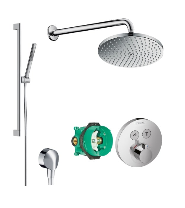 Hansgrohe ShowerSelect S Custom Shower Kit - Chrome 18 Hansgrohe ShowerSelect S Custom Shower Kit - Chrome