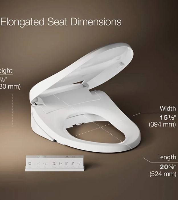 Kohler PureWash E820 Bidet Toilet Seat K-8298-CR-0 14 Kohler PureWash E820 Bidet Toilet Seat K-8298-CR-0 - Image 9