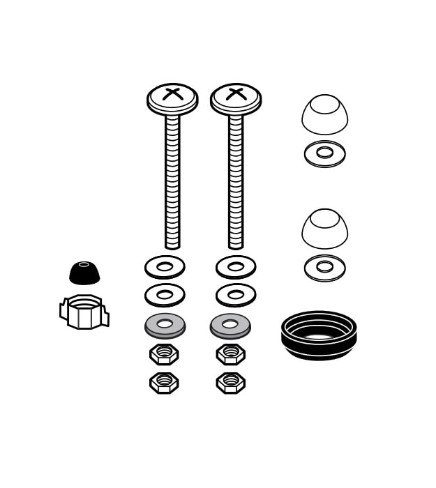 TOTO THU828#01-A Tank To Bowl Mounting Set 4 TOTO THU828#01-A Tank To Bowl Mounting Set