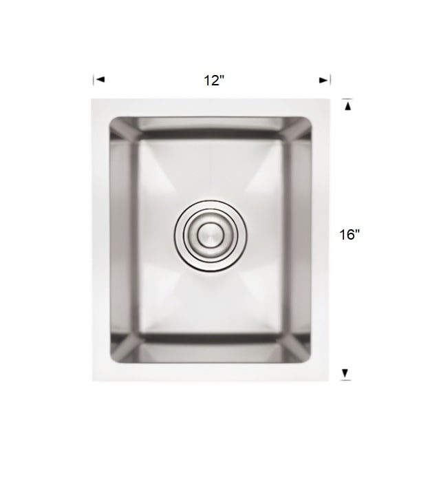 Bosco 201711 Stainless Steel 12" Bar Sink 3 Bosco 201711 Stainless Steel 12" Bar Sink