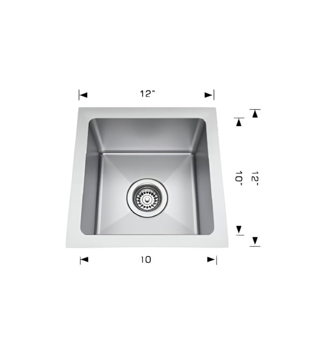 Bosco 203352 Plus 16 Gauge 12" Bar Sink 3 Bosco 203352 Plus 16 Gauge 12" Bar Sink