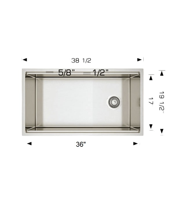Bosco 203819M Plus 38" Linear Kitchen Workstation Sink 2 Bosco 203819M Plus 38" Linear Kitchen Workstation Sink