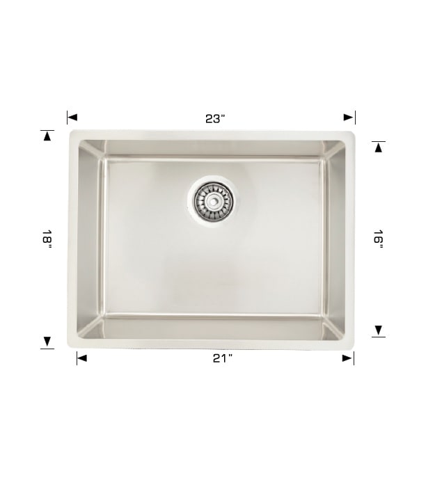 Bosco 207114 Standard Series 23" Kitchen Sink 4 Bosco 207114 Standard Series 23" Kitchen Sink
