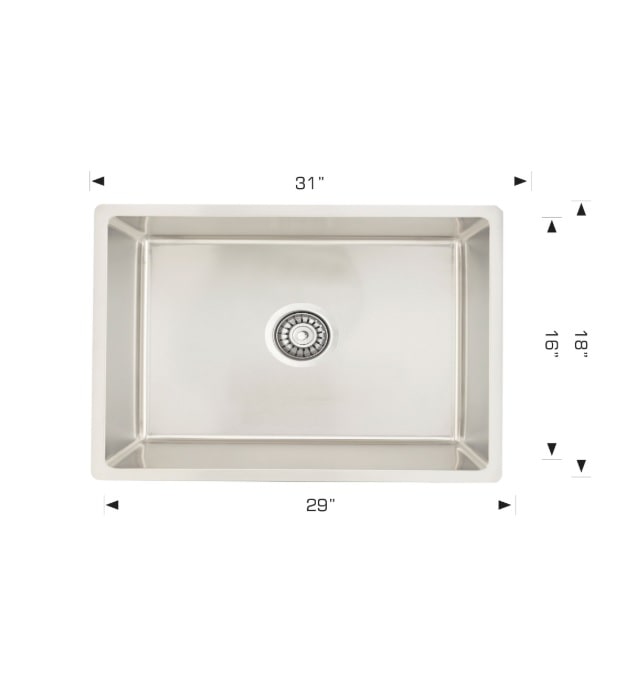 Bosco 207115 Standard Series 31" Kitchen Sink 12 Bosco 207115 Standard Series 31" Kitchen Sink