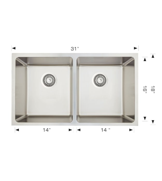 Bosco 207117B Standard Series 31" Kitchen Sink 6 Bosco 207117B Standard Series 31" Kitchen Sink