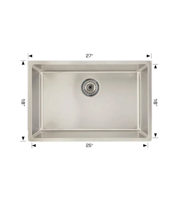 Bosco 207127 Single Bowl 27" Kitchen Sink 3 Bosco 207127 Single Bowl 27" Kitchen Sink
