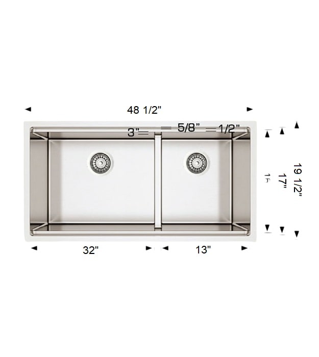 Bosco 224819 Plus 48" Linear Kitchen Sink 3 Bosco 224819 Plus 48" Linear Kitchen Sink