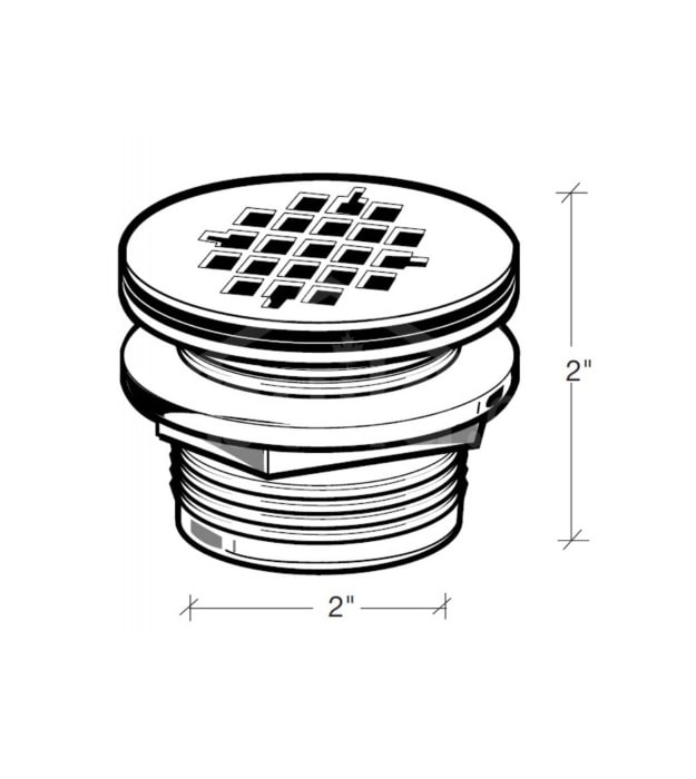 OS&B SD20-W 2" Shower Drain For Shower Base 7 OS&B SD20-W 2" Shower Drain For Shower Base - Image 2