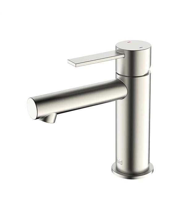 Fluid Big Citi Round Bathroom Faucet F24013 7 Fluid Big Citi Round Faucet - F24013 Brushed Nickel