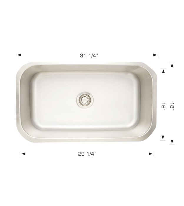 Bosco 207009 31" Affordable Kitchen Sink