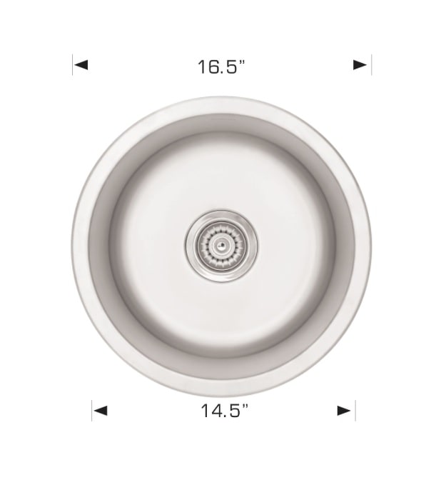 Bosco 207011 16" Affordable Round Bar Sink 3 Bosco 207011 16" Affordable Round Bar Sink