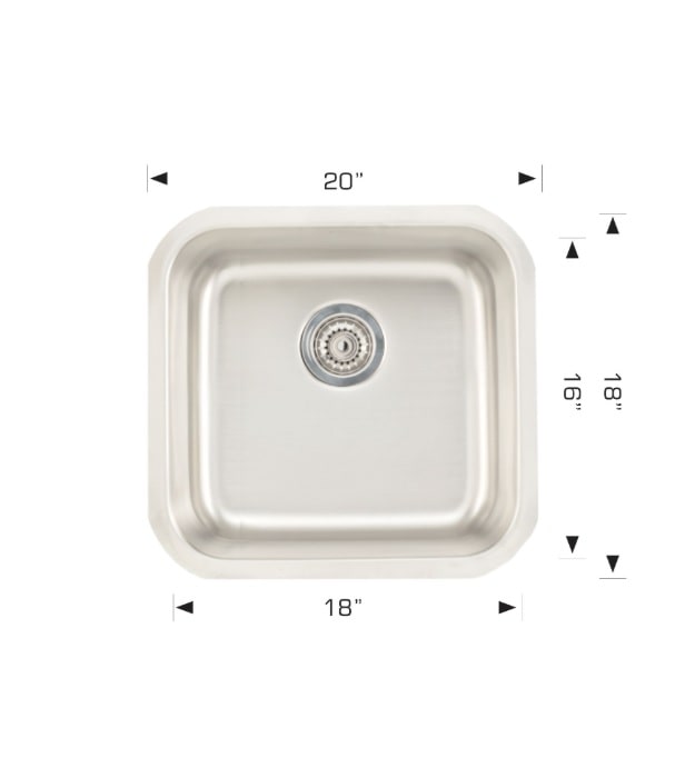 Bosco 207021 Steel 20" Undermount Bar Sink 2 Bosco 207021 Steel 20" Undermount Bar Sink