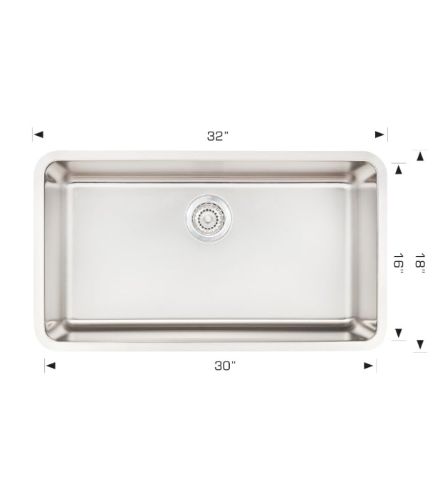 Bosco 207051 32" Stainless Steel Kitchen Sink 2 Bosco 207051 32" Stainless Steel Kitchen Sink