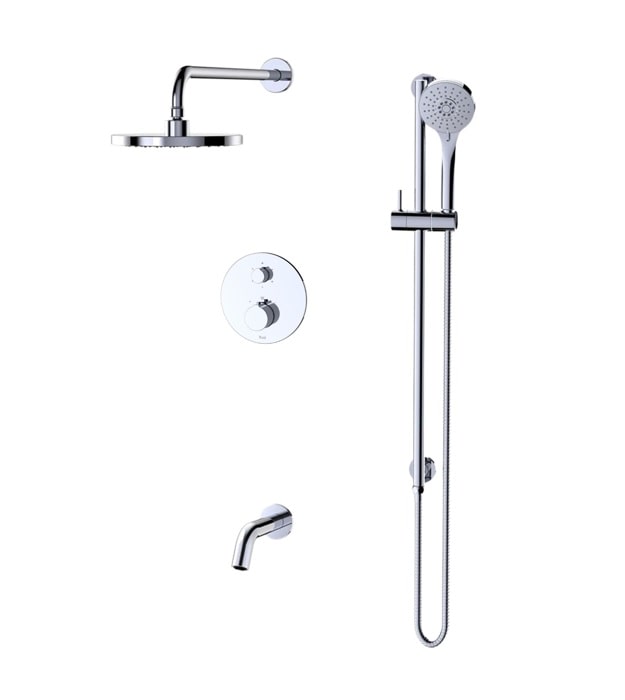 Fluid 3-Way Round Thermostatic Shower Trim 9 Fluid 3-Way Round Thermostatic Shower Trim 3WAYTHER-RD