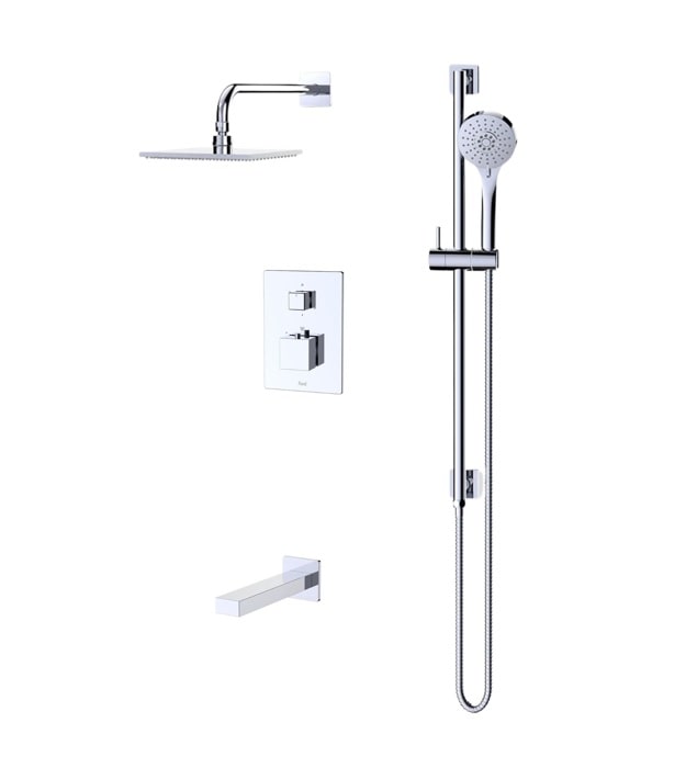 Fluid 3-Way Thermostatic Shower Trim Square 10 Fluid 3-Way Thermostatic Shower Trim Square 3WAYTHER-SQ