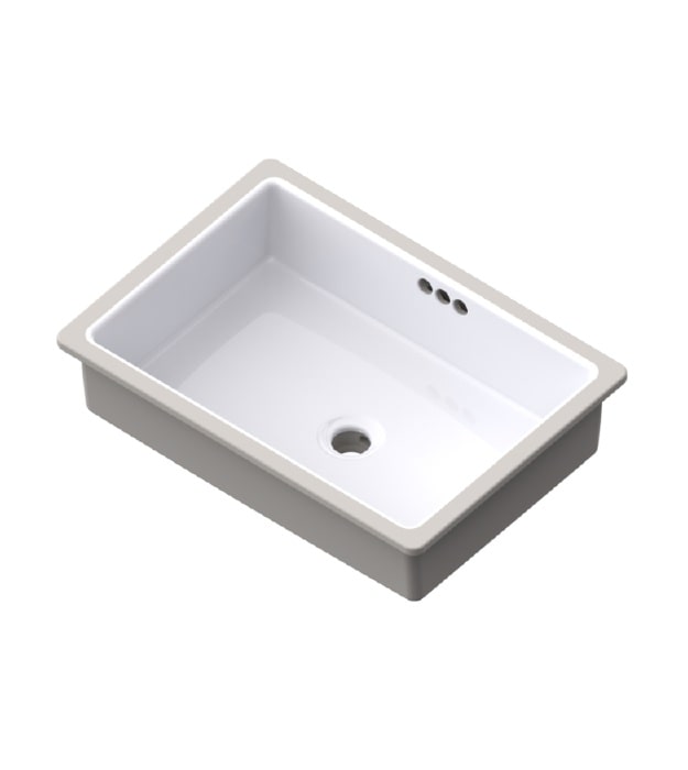 Fluid Quad 20 FB1620150W Ceramic Undermount Basin 2 Fluid Quad 20 FB1620150W Ceramic Undermount Basin
