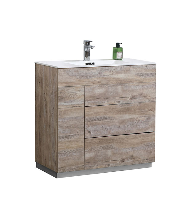 Milano 36″ Floor Mount Modern Bathroom Vanity KFM36 8 Milano 36″ Floor Mount Modern Bathroom Vanity - KFM36NW