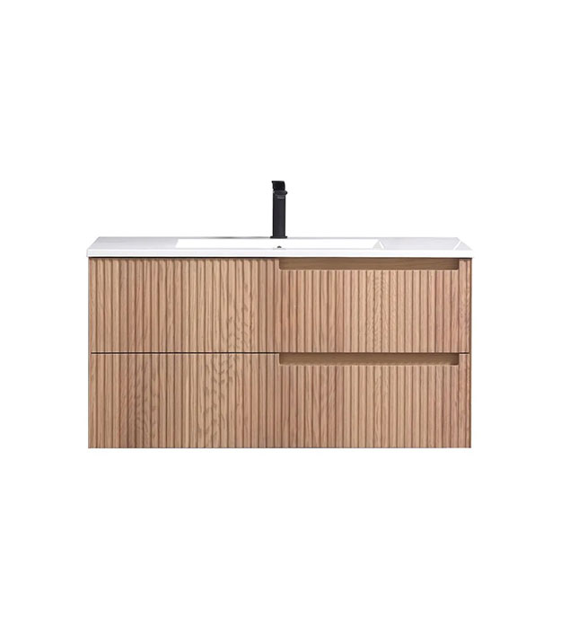 KubeBath Fiore 40” Wall-Mount Bathroom Vanity KSW40-Oakwood 3 KubeBath Fiore 40” Wall-Mount Bathroom Vanity KSW40-Oakwood