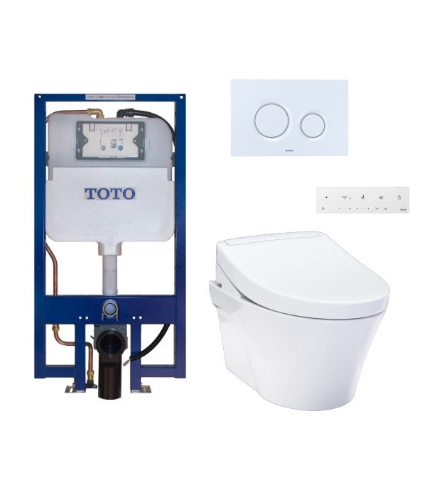 TOTO AP WASHLET+ S5 Wall-Hung Toilet Kit CWT4263446CMFG 4 TOTO AP WASHLET+ S5 Wall-Hung Toilet Kit CWT4263446CMFG