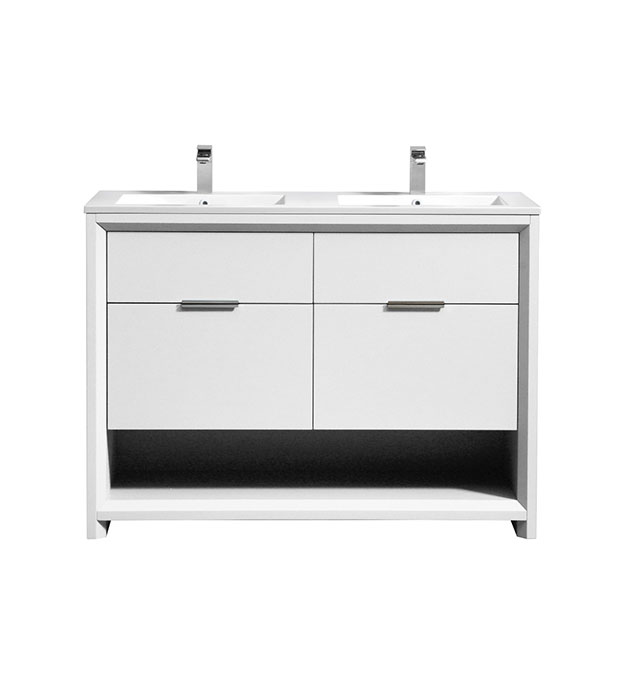 Nudo 48″ Double Sink Floor-Mount Bathroom Vanity NUDO48D 2 Nudo 48″ double Sink Floor-Mount Modern Bathroom Vanity NUDO48D