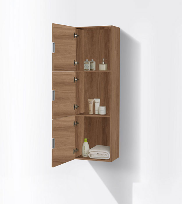 Honey Oak Linen Tower w/ 3 Storage Areas SLBS59-HO 8 Bathroom Honey Oak Linen Side Cabinet w/ 3 Storage Areas SLBS59-HO