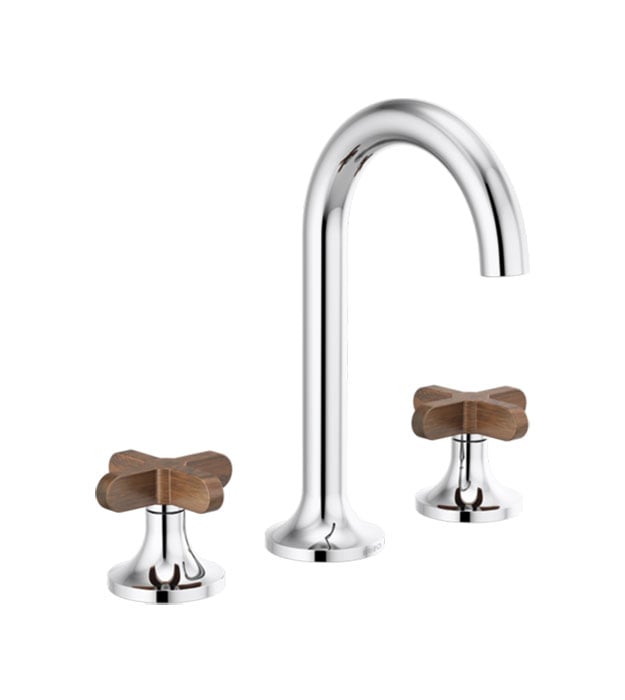 Brizo Odin Widespread Faucet 65375LF – Teak Cross Handles 12 Brizo Odin Faucet 65375LF – 65375LF-PCLHP-HX5373-PCWD