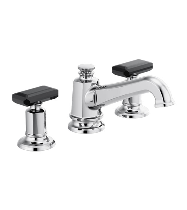 Brizo Invari Angled Spout with Black Crystal Handles - 65378LF 4 Brizo Invari Angled Spout - 65378LF-PCLHP_HK5376-PCBC