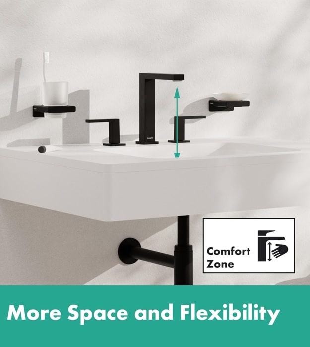 Hansgrohe Tecturis E Widespread Faucet 150 With Drain 10 Hansgrohe Tecturis E Widespread Faucet 150 With Drain - Image 5