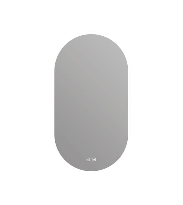 The ICO Iris 20" W x 36" H Oval Frameless LED Mirror With Lighting II1120