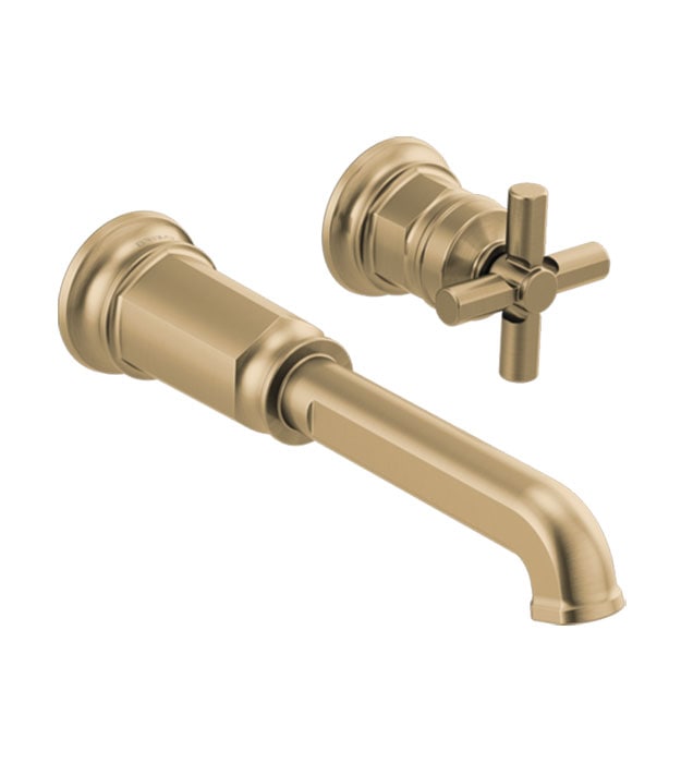 Brizo Invari Cross Handle Wall-Mount Faucet T65776LF 8 Brizo Invari Faucet T65776LF-GLLHP_HX5876-GL