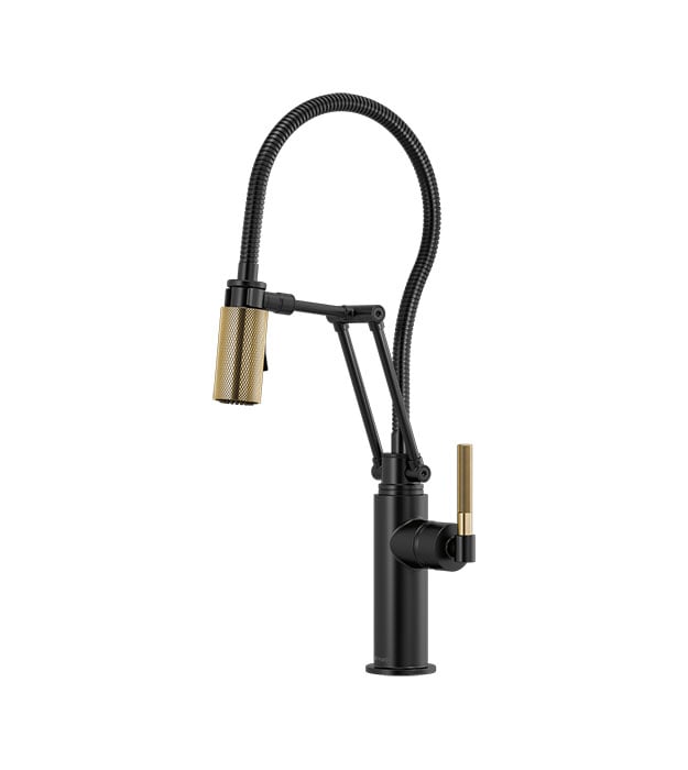Brizo Litze Articulating Faucet With Finished Hose - 63143LF 10 Brizo Litze Articulating Faucet - 63143LF-BLGL