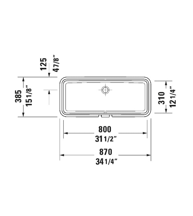 Duravit 0384800017 32-Inch ADA Bathroom Sink 7 Duravit 0384800017 32-Inch ADA Bathroom Sink - Image 2