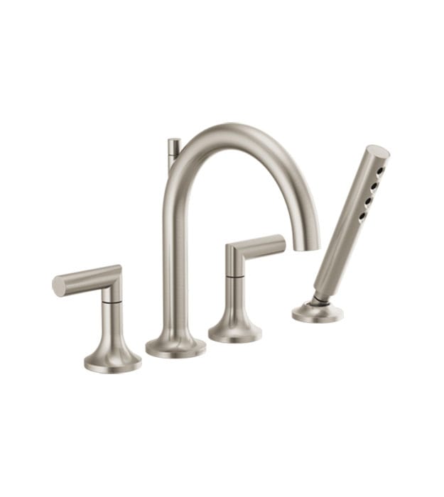 Brizo Odin Roman Tub Faucet with Handshower - T67475 8 Brizo Odin Roman Tub Faucet with Handshower - T67475-BNLHP_HL675-BN