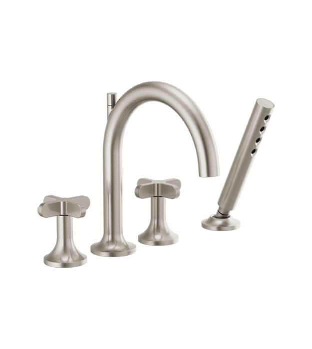 Brizo Odin Roman Tub Faucet with Handshower - T67475 11 Brizo Odin Roman Tub Faucet with Handshower - T67475-BNLHP_HX675-BN