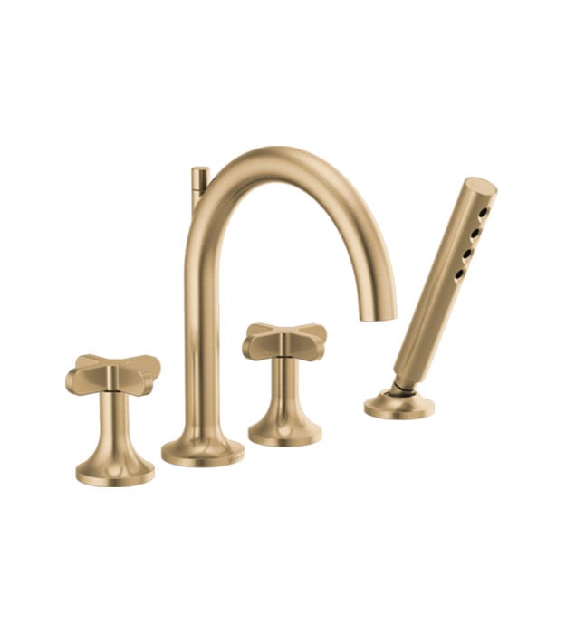 Brizo Odin Roman Tub Faucet with Handshower - T67475 10 Brizo Odin Roman Tub Faucet with Handshower - T67475-GLLHP_HX675-GL