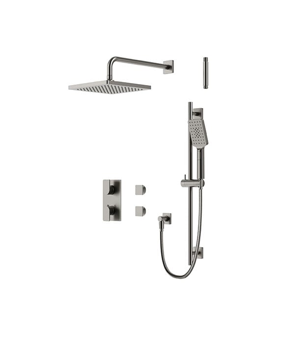 Aquabrass Square XPSK01 2-Way Thermostatic Shower Trim 9 Aquabrass Square 2-Way Thermostatic Shower – XPSK01
